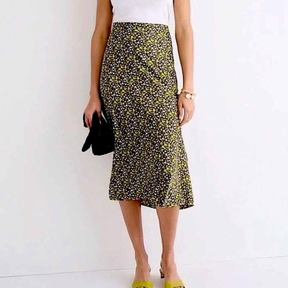 J. Crew Gwyneth Spring Midi Slip Skirt, NEW